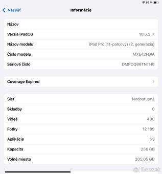 iPad Pro 11” (2.gen.) 256GB wifi cellular + magic keyboard - 11