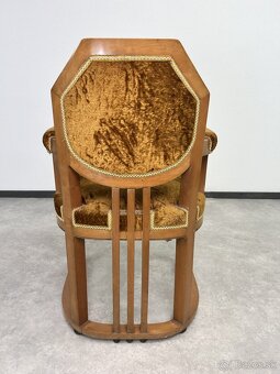 Secesné sedenie sofa + 2 kreslá - 11