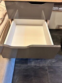 Písací stol Robby dub/sonoma/šedý lesk - 11