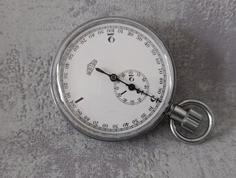 Velmi staré vojenské švýcarské stopky mikrograph Heuer - 11