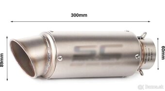 Športový  ladený  univerzálny  moto  výfuk  Nový  Nerezový - 11