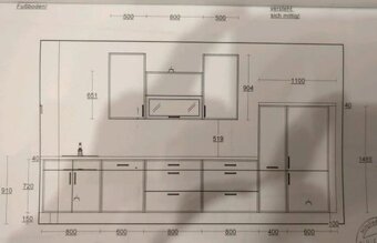 Krémová lesklá linka Nobilia se spotřebiči,5855 - 11