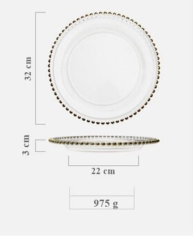 Sklenené klubové taniere – rôzne veľkosti a vzory - 11