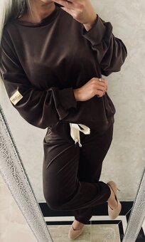 Damska talianska velurova suprava choco - 11