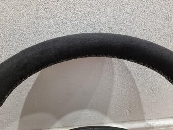AUDI ŠPORTOVÝ VYHRIEVANÝ - ALKANTARA / KOŽA biela niť - 11