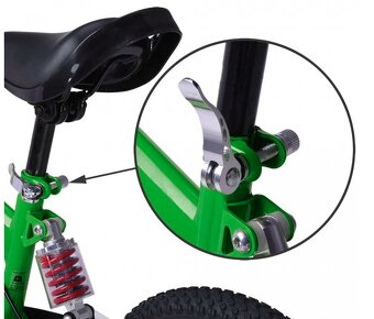 Detské odrážadlo s odpružením zelené alebo ružové - 11