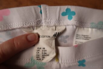 3x legíny trojštvrťové H&M 98 (2-3 roky) TOP STAV - 11