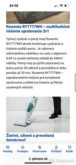 Vysávač a parný mop v jednom Rowenta RY7777WH - 11