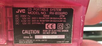 Predám Boomboxy JVC RV-B550 - 11