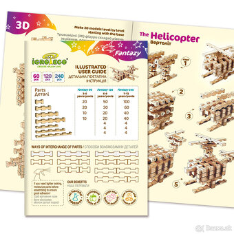 Drevená stavebnica Fantázia 240 – úplne nová, nerozbalená - 11