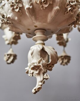 Osemramenný porcelánový luster Neapol Capodimonte - 11