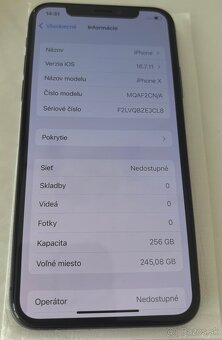 Predám Iphone X, 256GB 100% zdravie batérie - 11