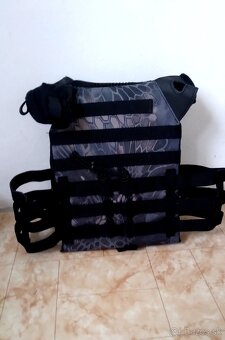 Taktická vesta airsoft paintball okuliare tlmič taška - 11