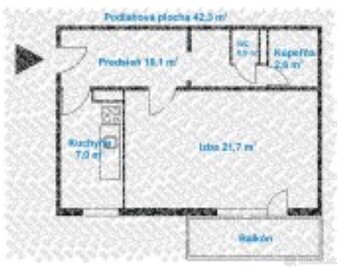 1,5 -izbový byt 43 m2 s balkónom – Haburská, Ružinov, BA - 11