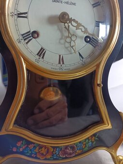 Boulle hodiny starožitný, Swiss made, Saints Helena - 11