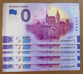 0 euro souvenir bankovky 2025 - Trenčín, Beckov a iné 1 - 11