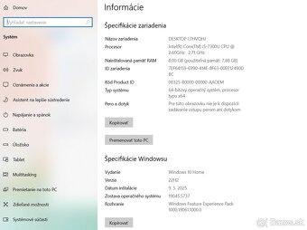 Lenovo ThinkPad x270, i5-7300, 256gb, 8gb ram - 11