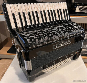 Nový akordeón Beltunica Proffesionall- IV- 96 basový- krásny - 11