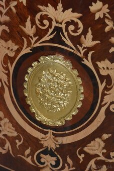 Zámecká intarzovaná komoda s mramorovou deskou XXL - 11