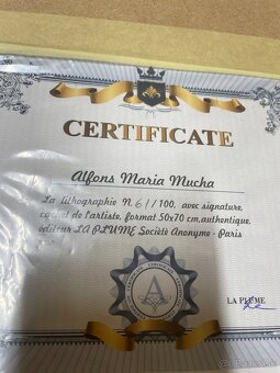 Alfons Mucha 4x jar leto jesen zima certifikat - 11