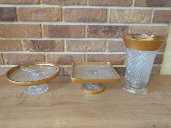 kryštál, sklo,  žardiniéra, misa - 11