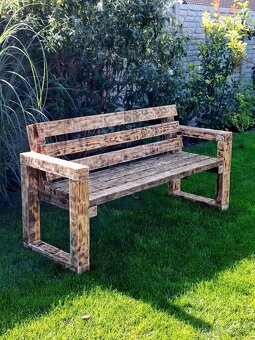 Drevená lavička/lavica - 11