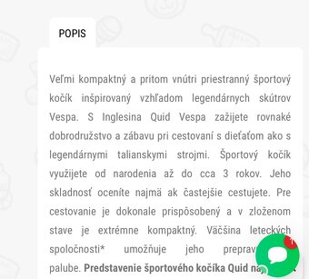 VESPA, Inglesina Športový kočík Quid Vespa blue - 11