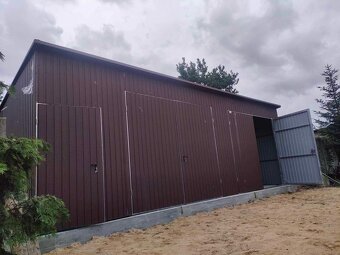 Plechová montovaná hala 9x7m – sklad krmiva, dielňa, garáž - 11