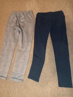 Dievčenské nohavice, rifle, elasťáky veľ. 146 - 7 ks - balík - 11