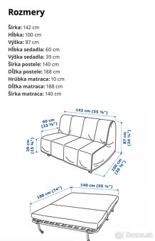 Predam rozkladaci gauc Ikea Lycksele Murbo - 11