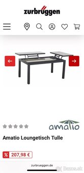 Balkónový stôl, záhradný oddychový stolík AMATIO - 11