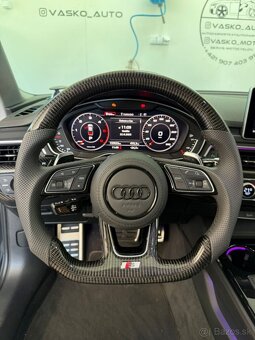 AUDI VOLANT KARBONOVY ZKOSENY s airbagom a RS padlami - 11