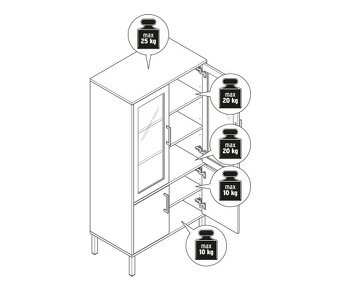 Nová Tchibo skriňa/vitrína v industriálnom štýle - 11