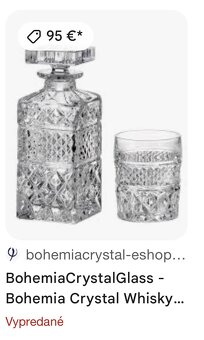 Bohemia Crystal Karafa + poháre NOVÉ (len vystavené) - 11