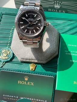 Rolex Day-date Platinum, Čierne, Nové, 40mm - 11