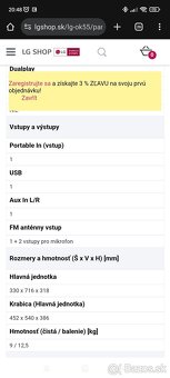 Párty reproduktor LG OK55 - 11