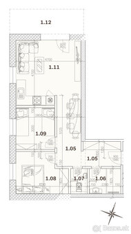PREDAJ: 3i apartmán 69,67m2 pod lyž.vlekom Čierny Balog - 11