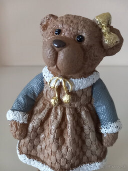 Sada 2ks stojacie keramické medvedíky - párik - 11