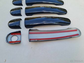 ČIERNE a KARBONOVE kľučky krytky klučiek dveri - 11