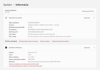 HERNÝ PC / i7 8700K / RTX 2060 12GB / 1TB SSD - 11