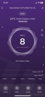 Tesla Smart Air Purifier Pro XL – takmer nepoužívaná, ako no - 11