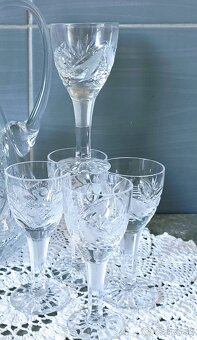 Krištáľ - vázy, poháre, misa - 11