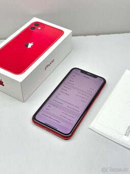 iPhone 11 RED 128GB TOP STAV NOVÁ BATÉRIA 100% - 11
