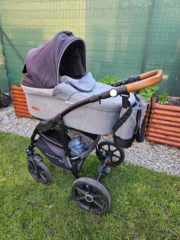 Kočík 2v1 RIKO antracit + autosedačka + Isofix základňa - 11