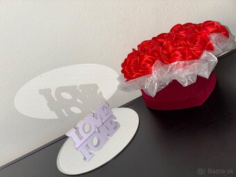 Box/kytica ruží zo saténových stušiek - 11