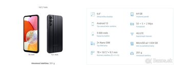 Samsung Galaxy A14 4 GB/64 GB čierny - 11