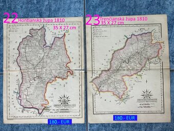Slovenské župy 200 ročné mapy celá zbierka na predaj - 11