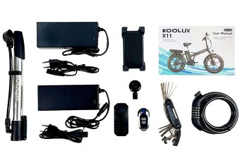 Skladací ektricky bicykel Fatbike 0 Km 24 Ah Bateria Moped - 11