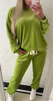 Damska talianska velurova suprava green - 11