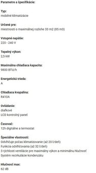 Výkonná mobilná klimatizácia Delonghi Pinguino - 11